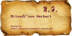 Milovánov Herbert névjegykártya